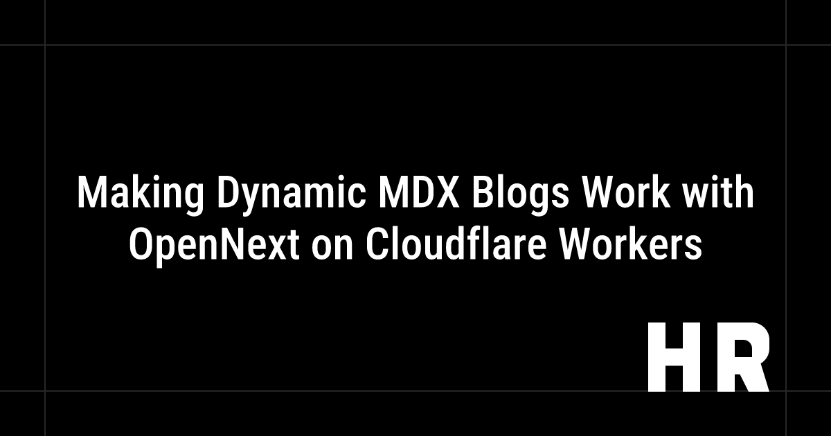Making Dynamic MDX Blogs Work with OpenN...